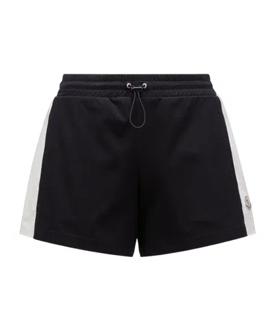 Moncler Jersey Shorts In Blue