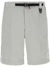 Moncler Bermuda Shorts With Elastic Waistband And Pockets In Grey
