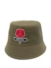 Moncler Logo-appliqué Bucket Hat In Green