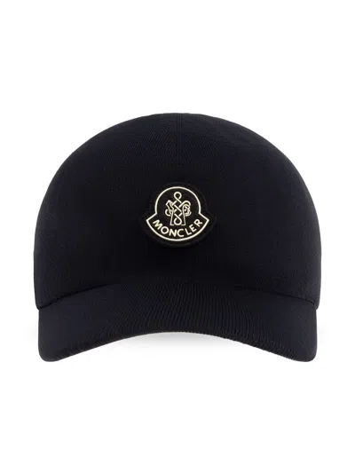 Moncler Logo-appliqué Cap In Black