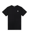 Moncler Logo-appliqué Cotton T-shirt In Black