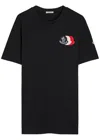 Moncler Logo-appliqué Cotton T-shirt In Black