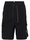 Moncler Ripstop Nylon Shorts In Black