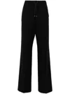 Moncler Virgin Wool Blend Pants In Blue