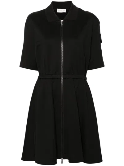 Moncler Poloshirtkleid Mit Reissverschluss In Black
