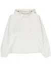Moncler Chic Satin Finish Tech Canvas Jacket In Neutrals