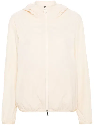 Moncler Logo-appliqué Jacket In Neutrals