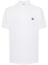 Moncler Logo Patch Short-sleeved Polo Shirt In White