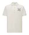 Moncler Polo En Piqué De Coton À Monogramme In Neutral