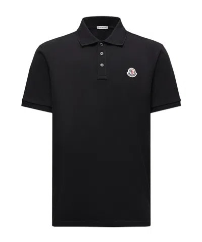 MONCLER MONCLER LOGO PATCH SHORT-SLEEVED POLO SHIRT