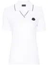 Moncler Pacth Polo In White