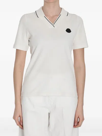 MONCLER LOGO-APPLIQUÉ POLO TOP