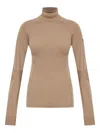 Moncler Logo-appliqué Ribbed-knit Jumper In Neutral