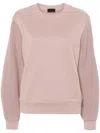 Moncler Knit Sleeve Crewneck Sweatshirt In 粉色