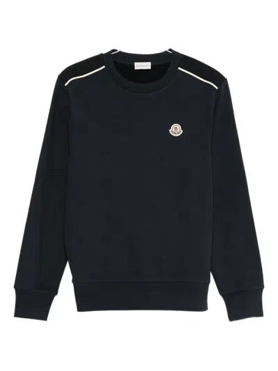 Moncler Logo-appliqué Sweatshirt In Blue