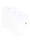 Moncler Logo-appliqué T-shirts (pack Of Three) In White