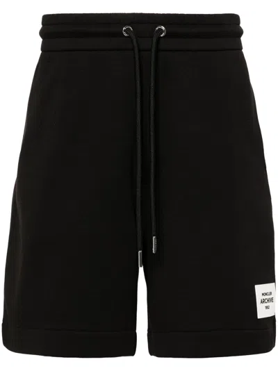 Moncler Black Logo-applique Track Shorts