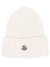 Moncler Wool Beanie In White