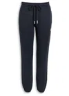 Moncler Pantalon De Survêtement En Coton À Empiècement Logo In Blue