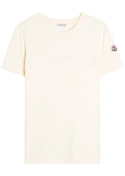 Moncler Logo-appliquéd Cotton T-shirt In White