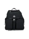 Moncler Functional Polyester Backpack With Multiple Pockets In Black