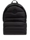 Moncler Pierrick Logo Patch Padded Backpack In Black