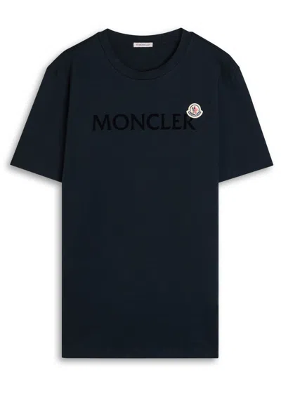 MONCLER MONCLER LOGO BADGE COTTON T-SHIRT
