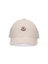 Moncler Pink Baseball Cap With Logo Patch In Cotton Woman
