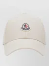 Moncler Structured Cotton Baseball Cap With Adjustable Fit In Neutral