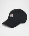 Moncler Logo Patch Baseball Cap In Black