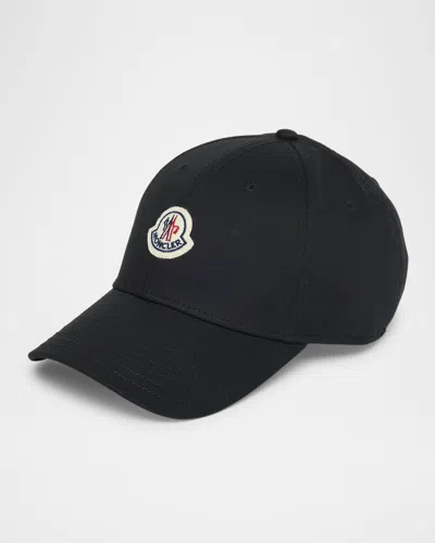 Moncler Logo Baseball Cap In Black