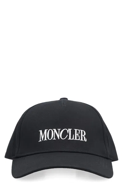 Moncler Logo Baseball Cap In Blue