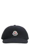 Moncler Logo Baseball Cap In Blue