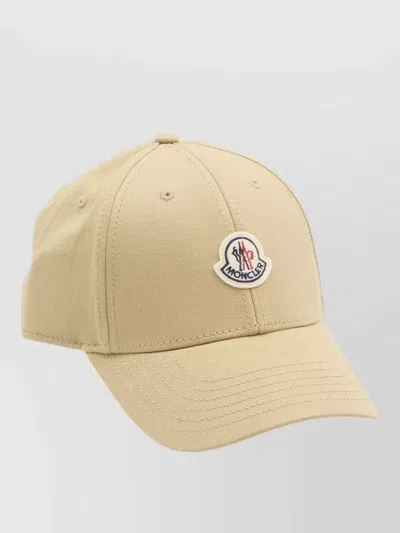 Moncler Logo Baseball Cap Curved Brim Design In Transparent