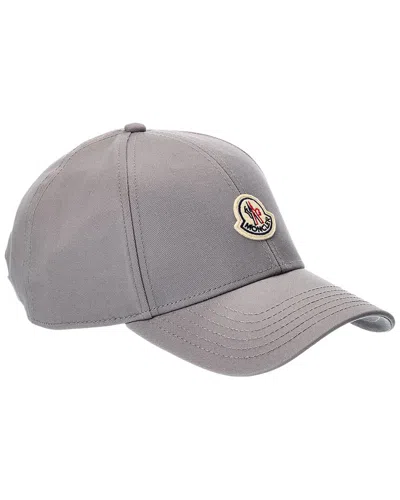 Moncler Logo Baseball Cap In Gray