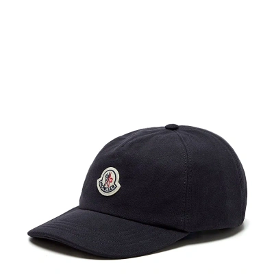 Moncler Logo Baseball Cap In Navy