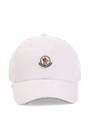 Moncler Gabardine Baseball Cap With Logo Patch In Neutral