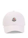 Moncler Gabardine Baseball Cap With Logo Patch In Pink