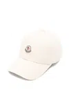 Moncler Structured Cotton Baseball Cap With Adjustable Fit In White
