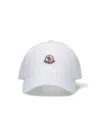 Moncler Logo Cotton Gabardine Baseball Cap In White