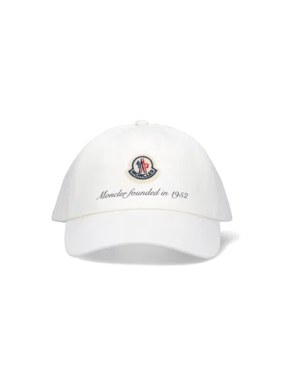 Moncler Logo Baseball Cap In White