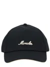 Moncler Casual Cap Curved Brim Eyelet Vents In Black