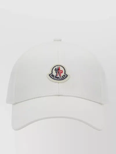 Moncler Logo Baseball Hat Curved Brim Design In Purple