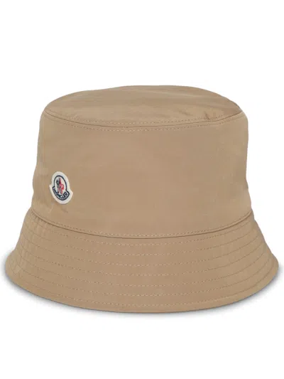 Moncler Logo Beige Bucket Hat