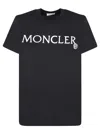 MONCLER MONCLER LOGO BLACK ROUNDNECK T-SHIRT