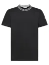 Moncler Short-sleeved Cotton T-shirt In Black