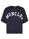 Moncler Woman T-shirt Midnight Blue Size M Cotton In Blue