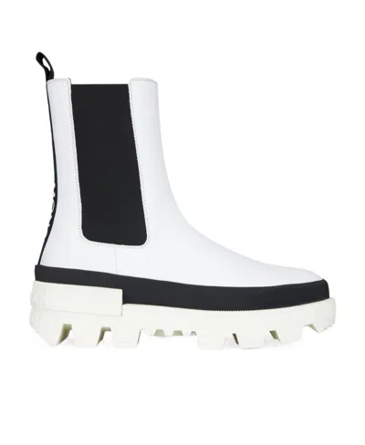 Moncler Logo Boots In White