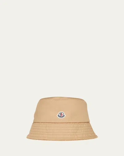 Moncler Logo Bucket Hat In Beige