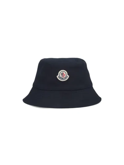 Moncler Logo Bucket Hat In Black  